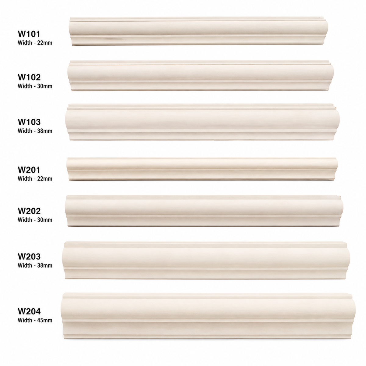 PVC Paintable Moulding/Cornice 8FT