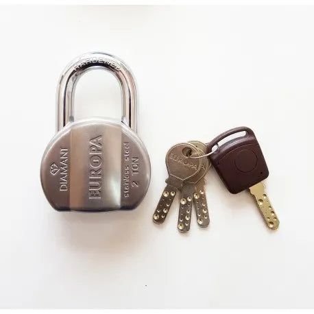 Europa Diamant Padlock L358SS - SS Finish, 50mm (Small)