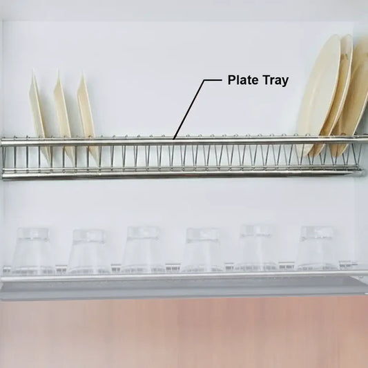 Ebco Kitchen Plate Tray with Rod Supports and Anchor Kit