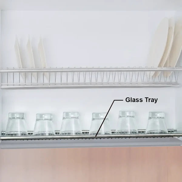 Ebco Kitchen Plate Tray with Rod Supports and Anchor Kit