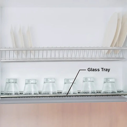 Ebco Kitchen Plate Tray with Rod Supports and Anchor Kit