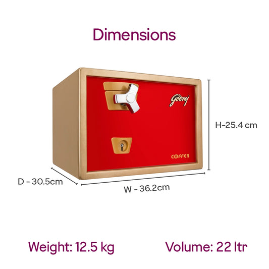 Godrej Premium Coffer V1 Red Home Locker