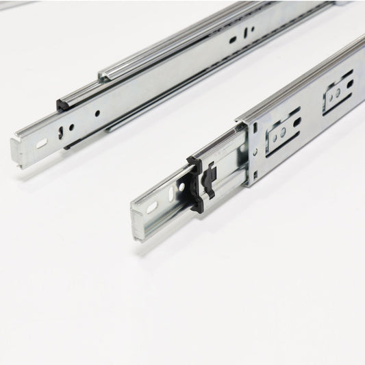 Ebco Sleek Telescopic Drawer Channel, Soft Close, 35 Kg Capacity, Zinc