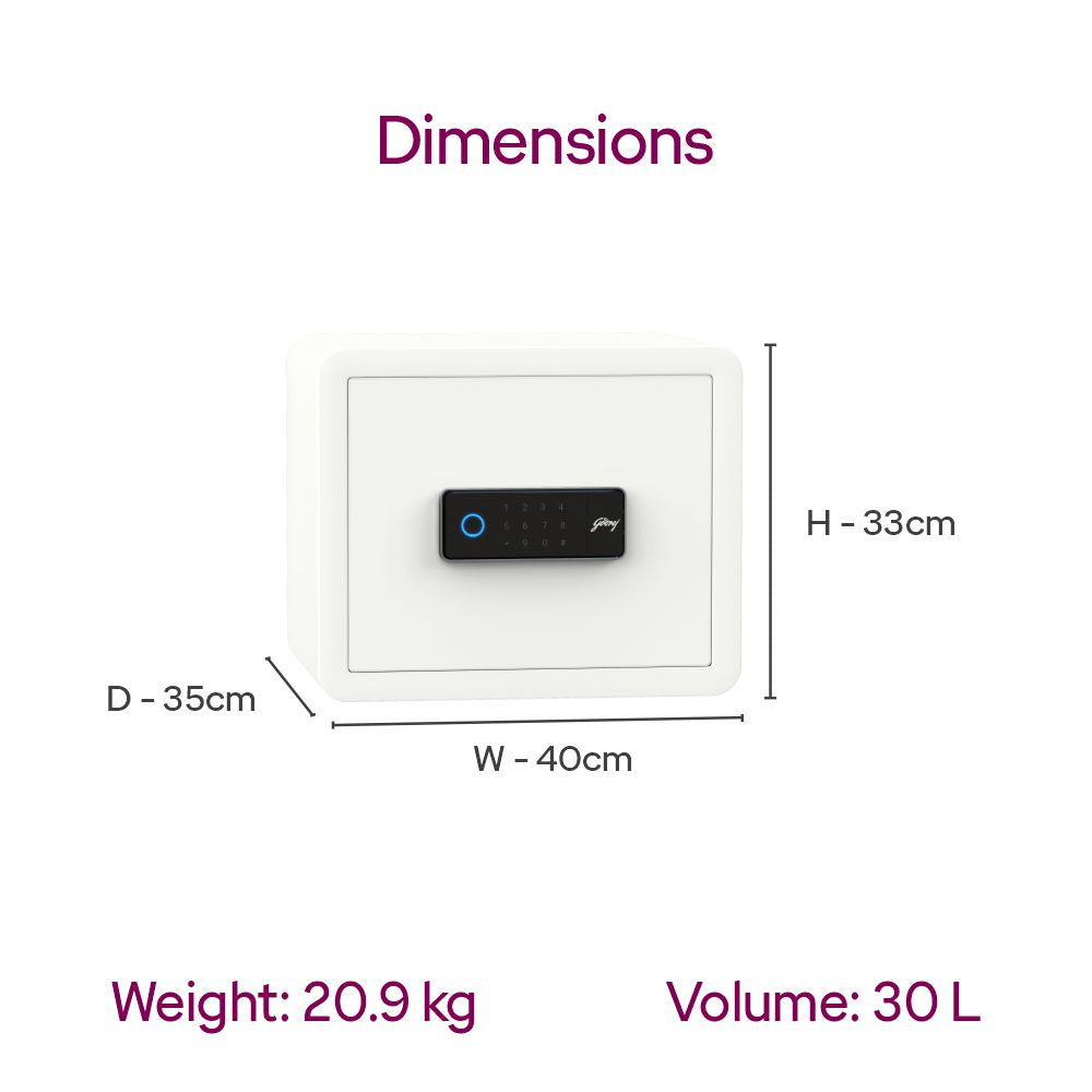 Godrej NX PRO Luxe Digi + Bio 30L Home Locker