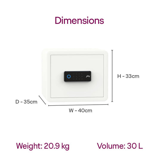 Godrej NX PRO Luxe Digi + Bio 30L Home Locker