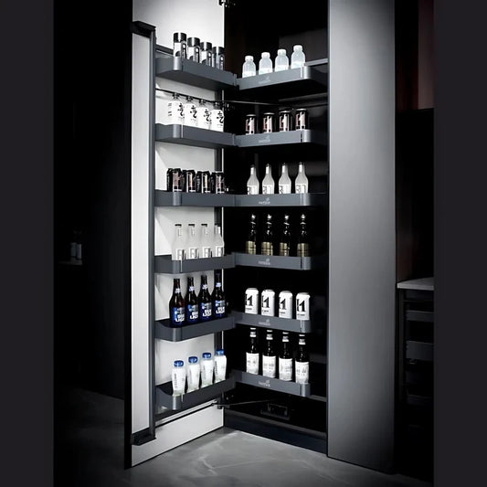 Hettich Pantry Unit Duo 6 Tier Frame with Baskets - Iron Grey
