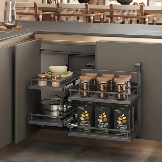 Ebco Magic Corner Max 90 Kitchen Organizer (Anthracite Finish) MCM90
