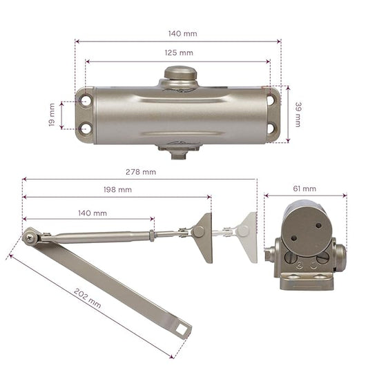 Godrej Hercules Door Closer for Main door/Bedroom door