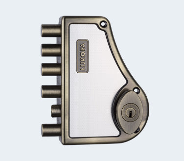 Europa H947 Hexabolt High Security Main Door Lock - With 5 Dead Bolts & 1 Latch Bolt With Plate Handle